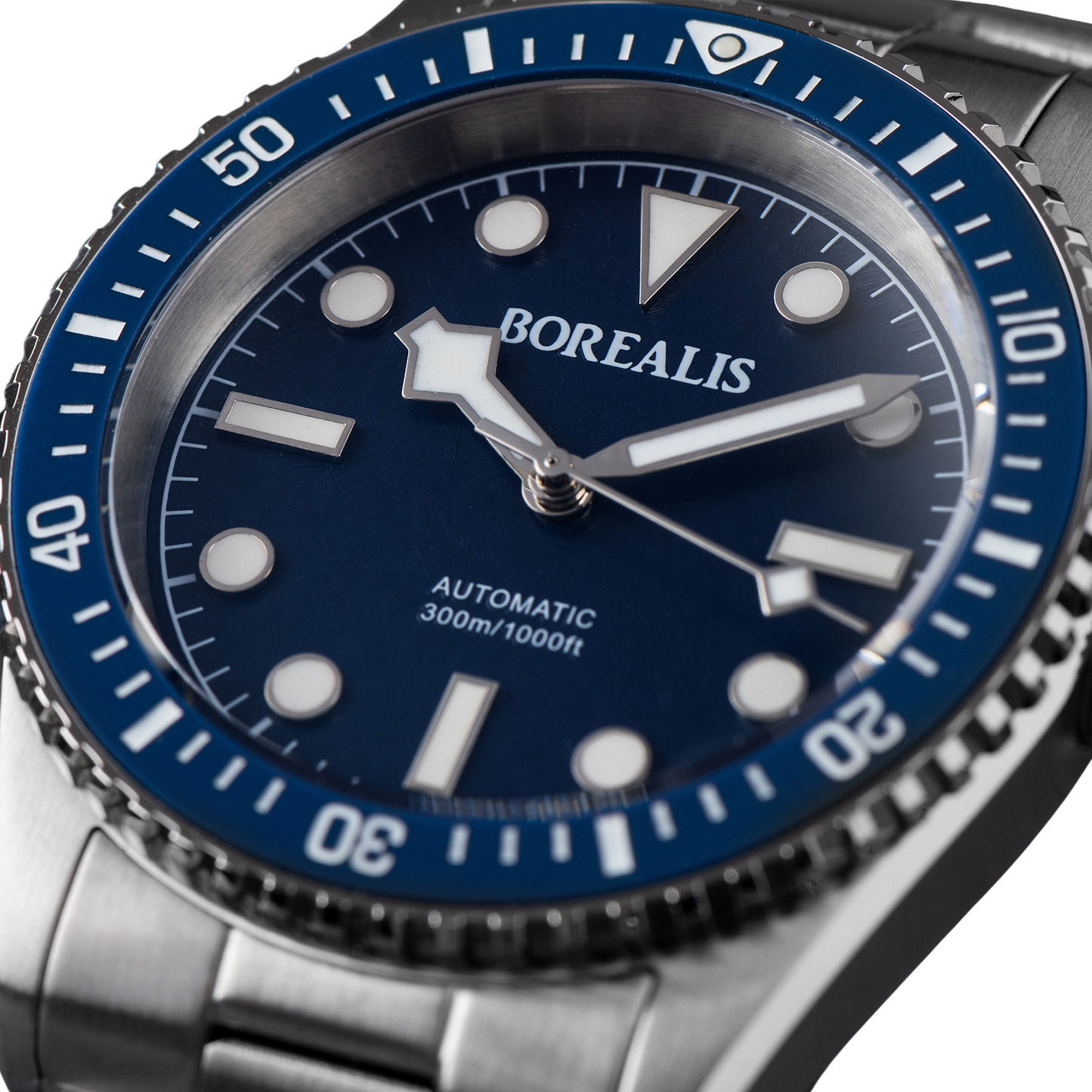 Borealis Bull Shark V2 Blue Dial Snowflake Hands - No Date