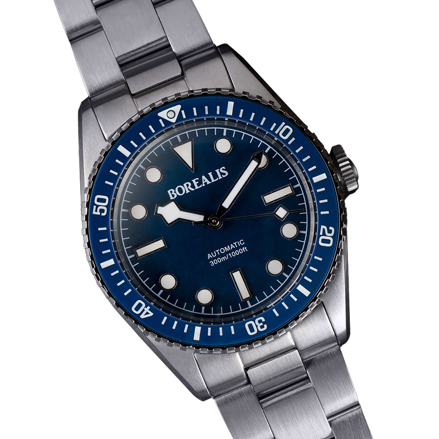 Borealis Bull Shark V2 Blue Dial Snowflake Hands - No Date