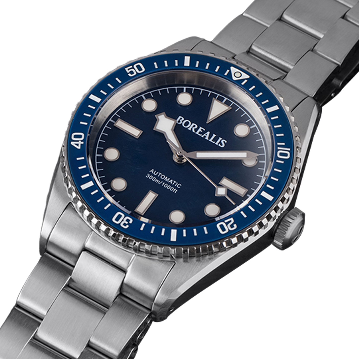 Borealis Bull Shark V2 Blue Dial Snowflake Hands - No Date