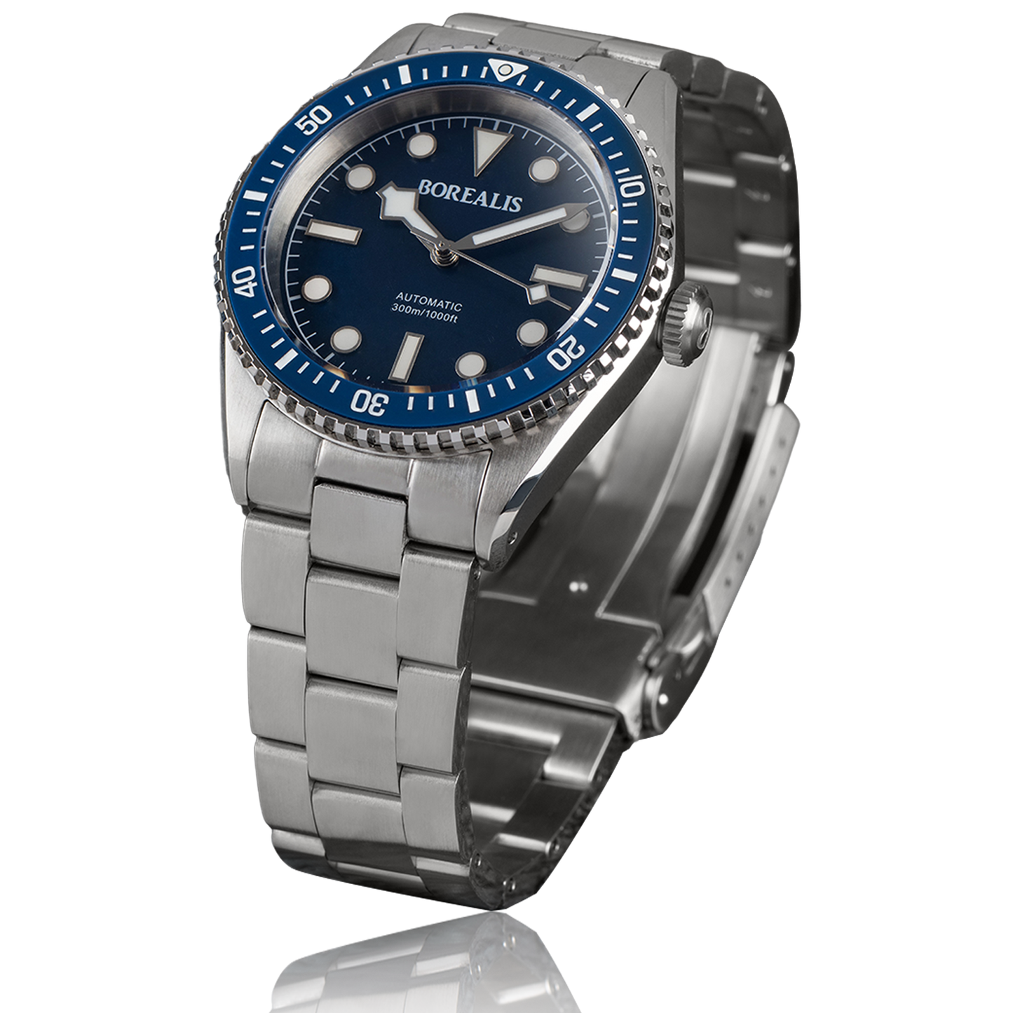 Borealis Bull Shark V2 Blue Dial Snowflake Hands - No Date