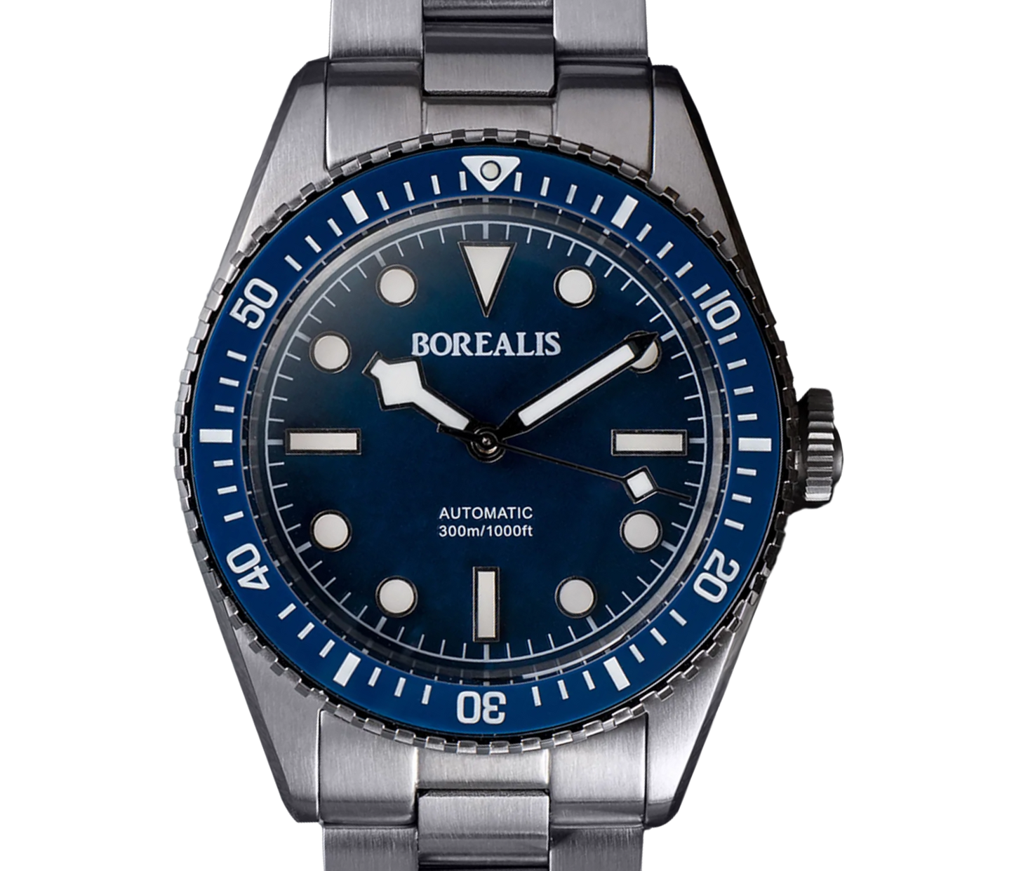 Borealis Bull Shark V2 Blue Dial Snowflake Hands - No Date