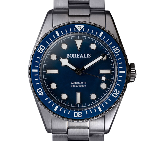 Borealis Bull Shark V2 Blue Dial Snowflake Hands - No Date